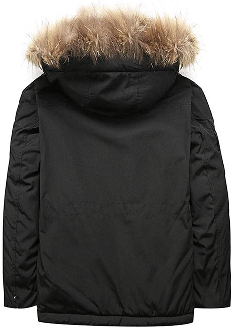 Men's Fashion Camouflage Cotton Jacket Classic Winter Warm Hooded Parka Jacket