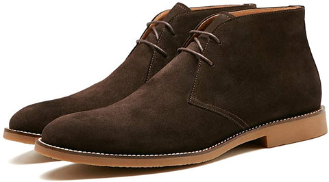 BURTENSE Men's Classic Original Suede Leather Chukka Boots