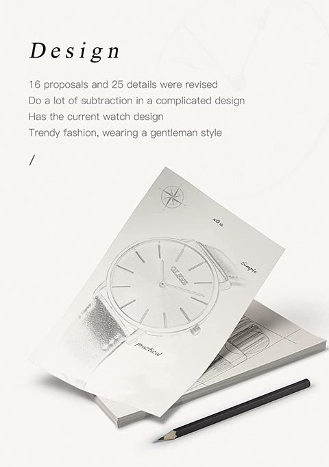 Men's Ultra Thin Casual Quartz Watch