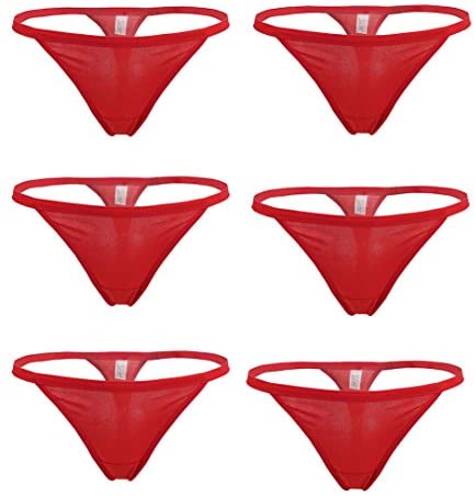 Women Cotton Low Rise Soft Breathable T-Back G-String Thong Panties Multi Packs