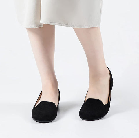 mysoft Women's Flats Slip on Loafer Ballet Flat Shoes with +Comfort Heel Protection