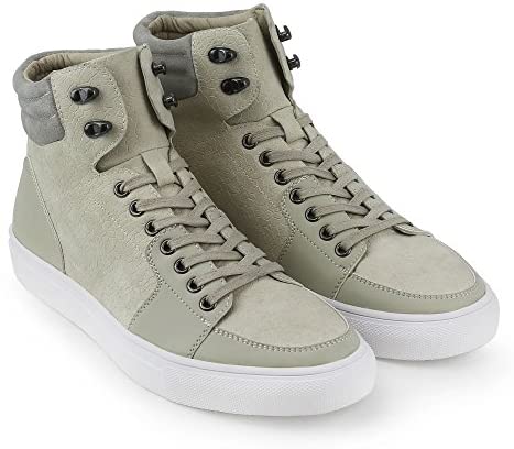 X RAY Footwear Men's Sherman High-Top Casual Walking Fashion Faux Leather Shoe Sneaker, Round Toe, Rubber Outsole