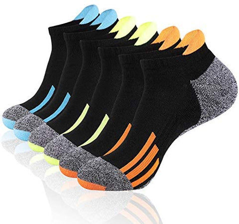 Mens Ankle Athletic Low Cut Socks for Men Sports Running Cushion 6 Pack