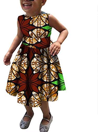 XIAOHUAGUA African Print Dresses for Women Girls Big Size Casual Swing Beach Skirt