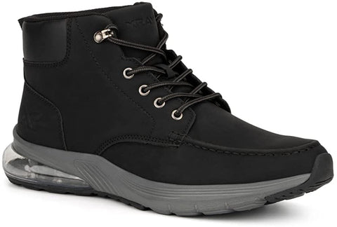 X RAY Reserved Footwear Eagle Lake Men Cascade Fashion Casual Faux Leather High Top Sneakers, Hook and Eye Lace-Up, Round Toe, Thermoplastic Rubber Outsole