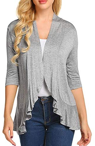 Women's Open Front 3/4 Sleeve Cardigans