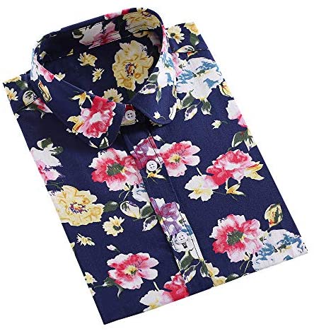 Women's Tropical Floral Printed Long Sleeve Shirts