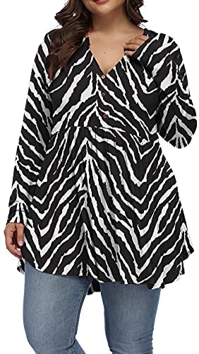 Women Plus Size Tunic Tops Christmas Shirt Floral Print Casual Flowy Tunics for Leggings