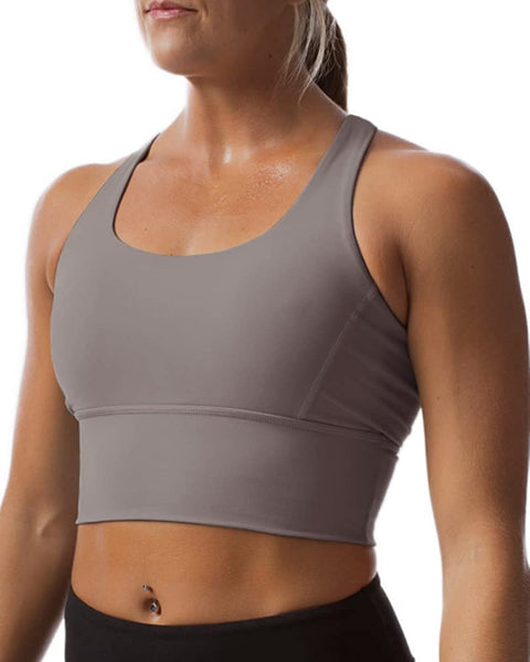 Crisscross Back High Impact Sports Bras for Women Workout Yoga Crop Tank Tops with Removable Pads