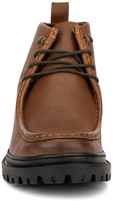 Reserved Footwear New York Positron Men’s Fashion Classic Combat Leather Ankle Mid-Top Oxford Boots, Round Toe, Thermoplastic rubber Outsole