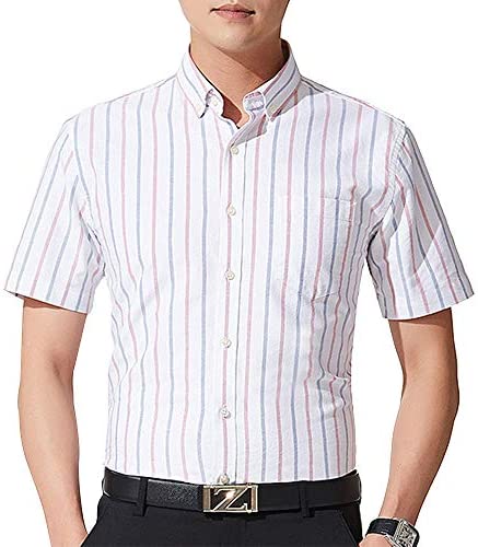Men's Striped Plaid Button Down Shirts