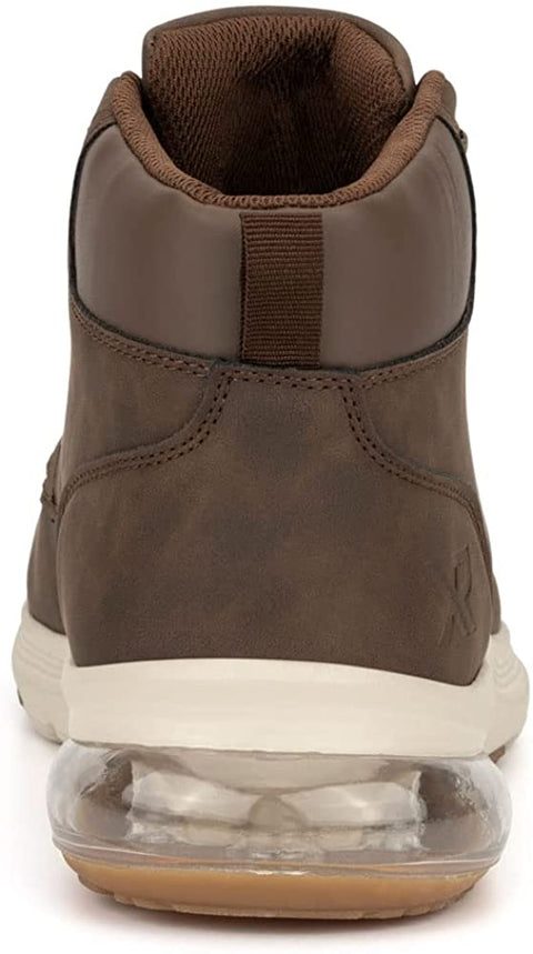 X RAY Reserved Footwear Eagle Lake Men Cascade Fashion Casual Faux Leather High Top Sneakers, Hook and Eye Lace-Up, Round Toe, Thermoplastic Rubber Outsole