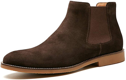 BURTENSE Men's Leather Chelsea Boots