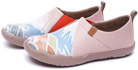 UIN Women's Men's Slip On Casual Shoes Art Travel Painted Comfortable Walking Loafer Sneakes Janpanese Art Style