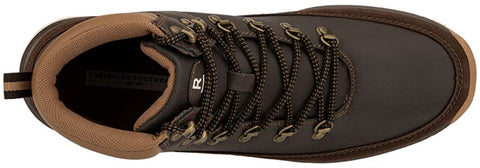 X RAY Reserved Footwear New York Men's Neutrino Work Boot, Fashion Casual Faux Leather High Top Sneakers, Hook and Eye Lace-Up, Round Toe, Thermoplastic Rubber Outsole