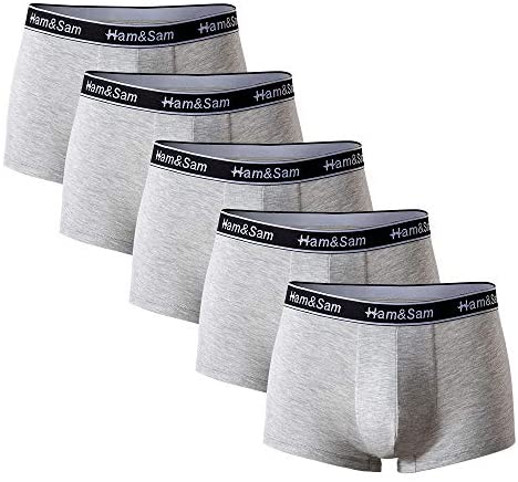 Men's Boxer Brief 5 Pack Bamboo Viscose Soft Comfortable Underwear for Men