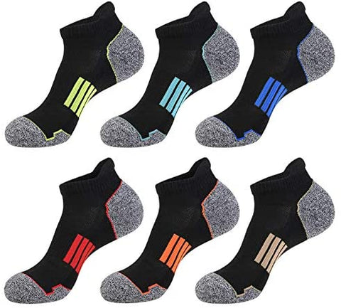 Mens Athletic Ankle Sports Running Low Cut Socks for Men 5 Pack