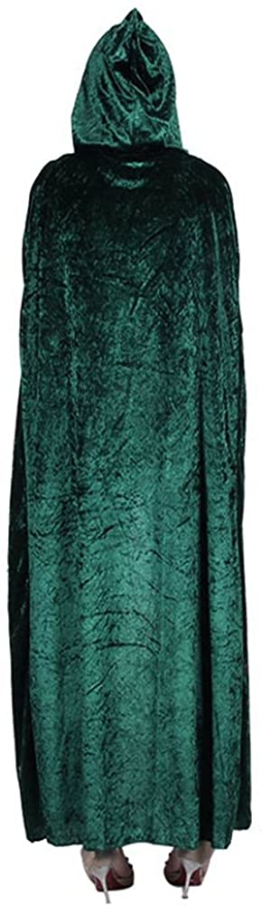 CoCo Women's Costume Full Length Crushed Velvet Hooded Cape