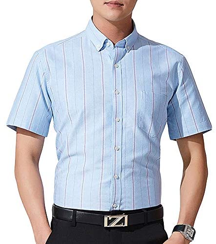 Men's Striped Plaid Button Down Shirts