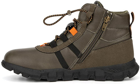 X RAY Footwear Eli Boy’s Fashion Classic Combat Faux Leather Mid-Top Chukka Boots, Round Toe, Thermoplastic Rubber Outsole