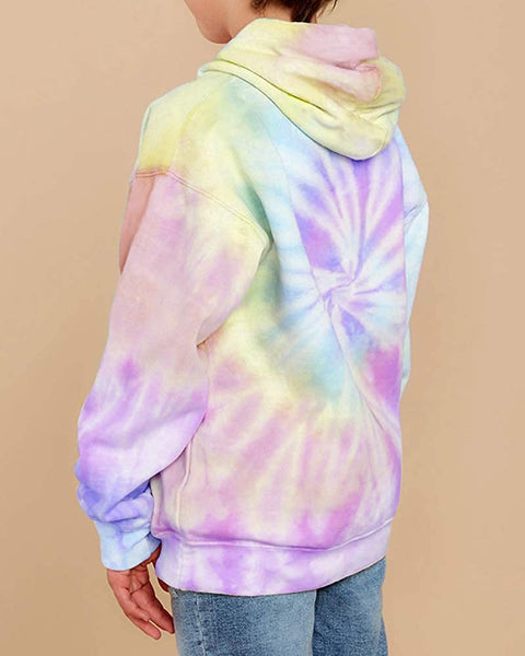 GAMISOTE Unisex Kids Tie Dye Sweatshirt Boys Girls Hooded Kangaroo Pocket Pullover Hoodies