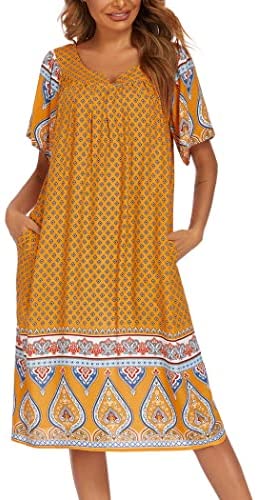 Women's Nightgown Short House Dress