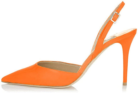 FSJ Women Pointed Toe Pumps Slingback Stilettos Heels Sandals Ankle Strap Shoes Size 4-15 US
