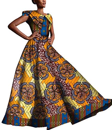 XIAOHUAGUA African Dresses for Women V-Neck Sexy Party Skirts Big Sizes