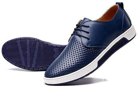 konhill Men's Casual Oxford Shoes - Breathable Dress Shoes Loafers Lace-up Flat Sneakers