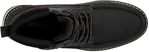 Xray Footwear Ravine Men’s Fashion Classic Combat Leather Ankle Mid-Top Oxford Boots, Round Toe, Thermoplastic rubber Outsole