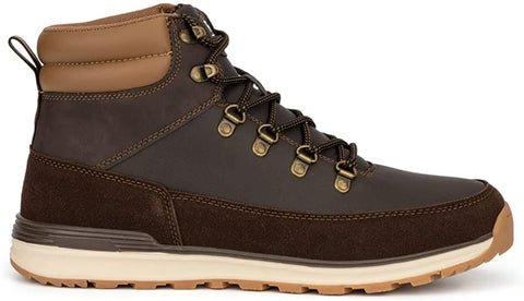 X RAY Reserved Footwear New York Men's Neutrino Work Boot, Fashion Casual Faux Leather High Top Sneakers, Hook and Eye Lace-Up, Round Toe, Thermoplastic Rubber Outsole