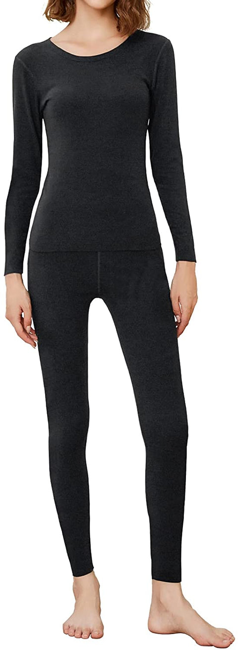 INNERSY Women's Thermal Underwear Set Thin Light Long Johns Base Layer for Cold Weather