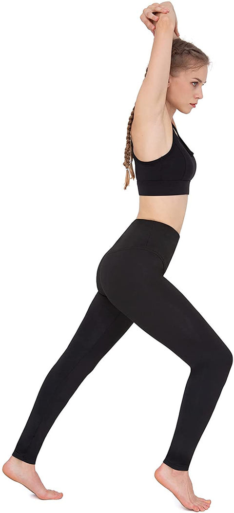 Black Leggings for Women High Waisted Stretch Leggings Full-Length