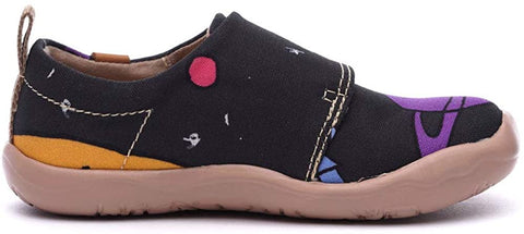 UIN Kids' Fashion Sneaker Colorful Painted Art Funny Walking Casual Loafers Universe (8C)