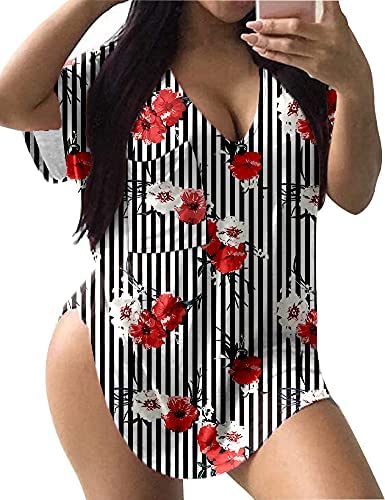 Plus Size Tops for Women Tie Dye Print Casual Scoop Collar T Shirts with Pockets