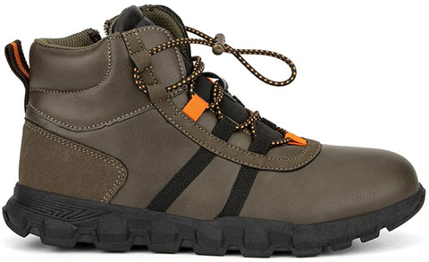 X RAY Footwear Eli Boy’s Fashion Classic Combat Faux Leather Mid-Top Chukka Boots, Round Toe, Thermoplastic Rubber Outsole