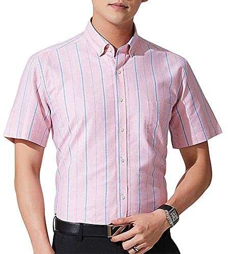 Men's Striped Plaid Button Down Shirts