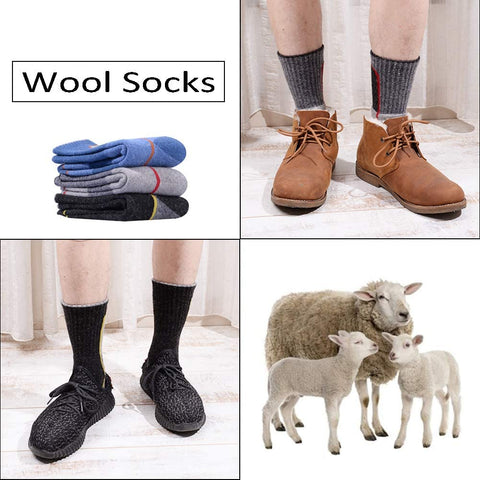 JOYNÉE Mens Wool Crew Socks Athletic Warm Cushion for Men 3