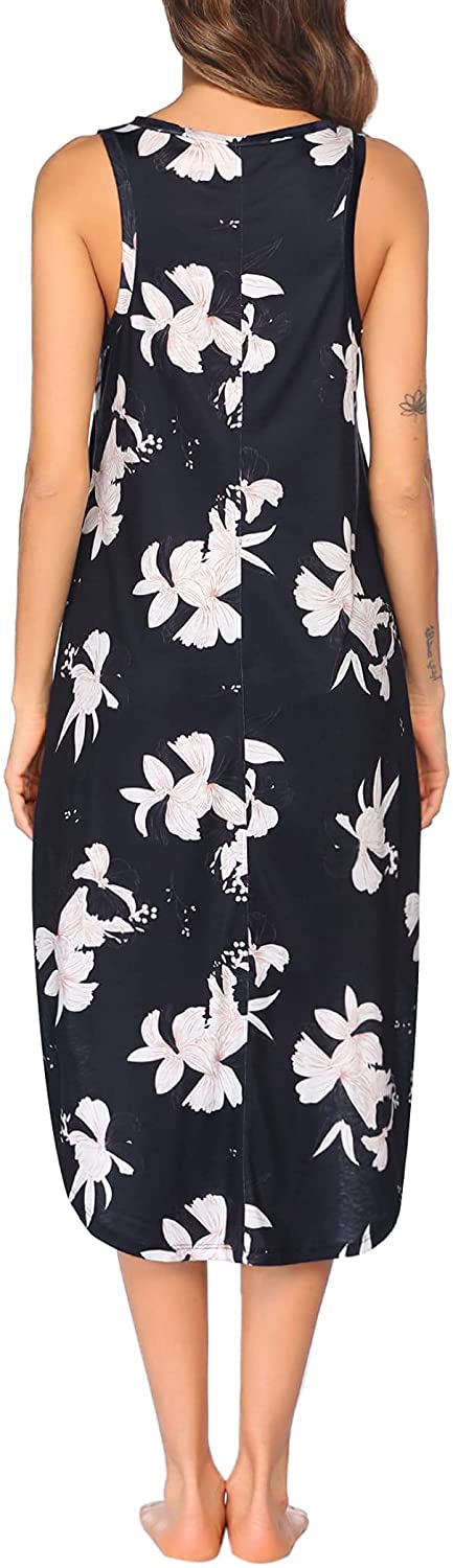 Women's Sleeveless Long Full Slip Night Dress