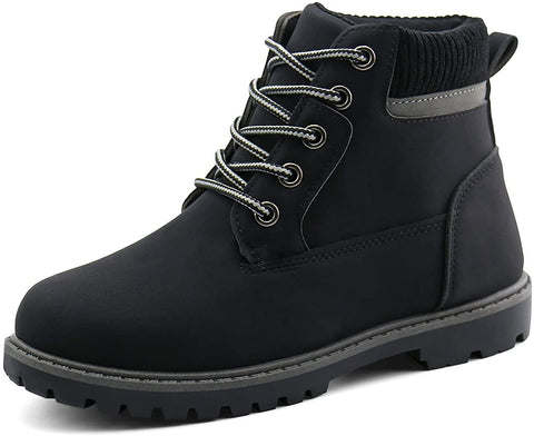 Kids Ankle Boots Boys Girls Lace-Up Outdoor Comfort Work Boots