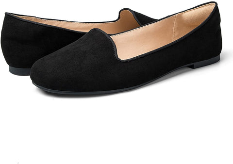 mysoft Women's Flats Slip on Loafer Ballet Flat Shoes with +Comfort Heel Protection