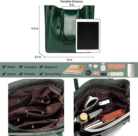 Meobvg Tote Bags for Women Large Capacity Bucket Handbag Purse Designer Waterproof Work Daily