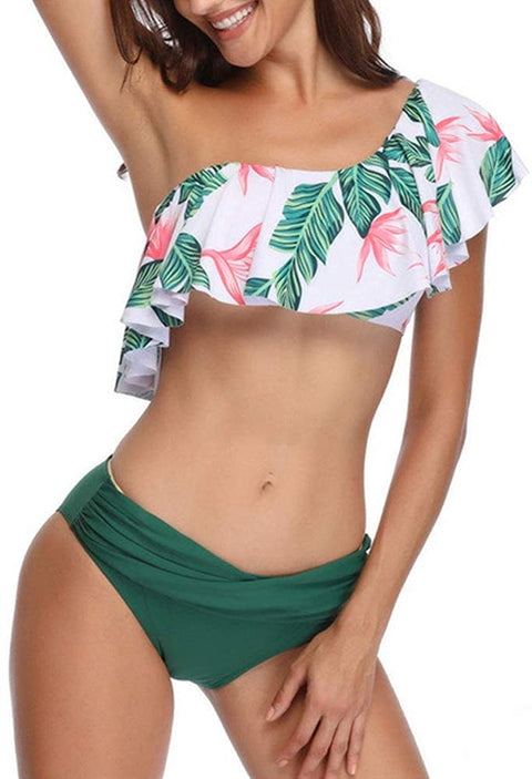 Women's Sexy One Off-Shoulder Bikini Set