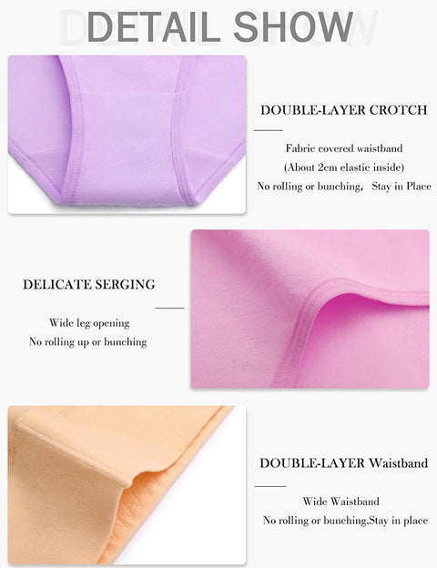 POKARLA Womens Cotton Underwear Postpartum Recovery C Section High Waisted Panties 5-Pack