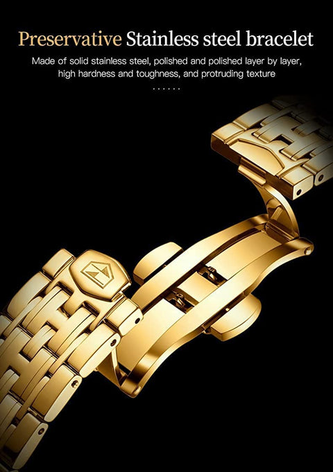 Men's Luxury Stainless Steel Sapphire Dial Watch