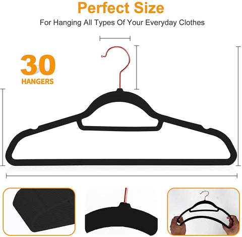 BAGAIL Pack of 80 Velvet Hangers