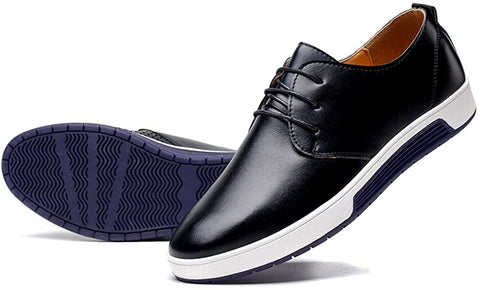 konhill Men's Casual Oxford Shoes - Breathable Dress Shoes Loafers Lace-up Flat Sneakers
