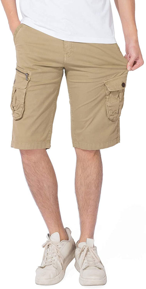 DGWZ Mens Cargo Shorts Outdoor Casual Hiking Relaxed Stretch Multi Pocket Shorts for Men
