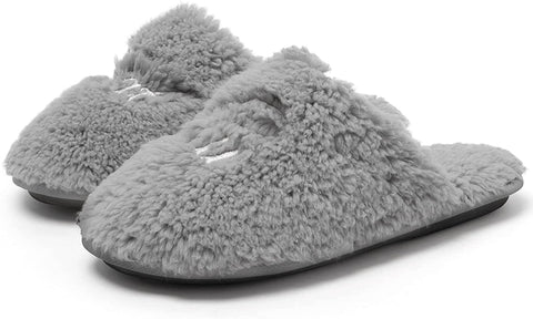Katliu Women's Plush Slipper with Memory Foam Lightweight Indoor House Slippers Cozy Fluff Bedroom Slippers Spa Slippers Closed Toe