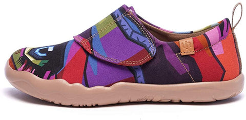 UIN Women's Men's Walking Shoes Slip ons Sneaker Comfortable Lightweight Casual Art Fashion Painted Canvas Family Travel Shoes Looking at You